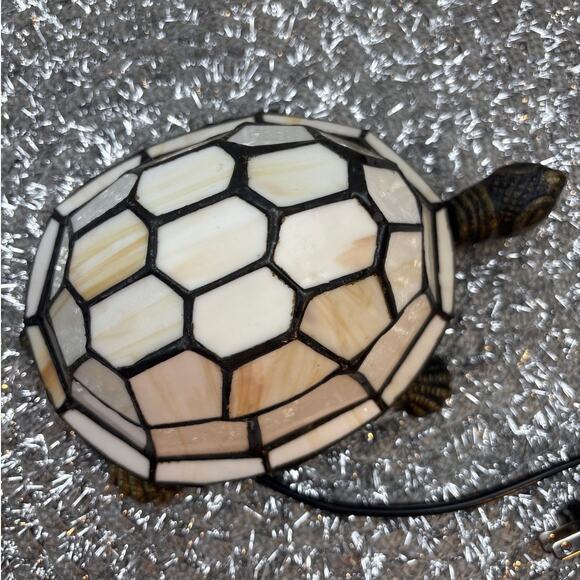 Vintage Tiffany-Style Turtle Stained-Glass Table Lamp by Ridgeport W/ Box 1990s - Picture 7 of 10